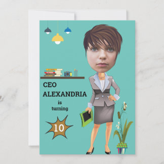 CEO BusinessFRAMAN Foto Sensational FUN Geburtstag Einladung