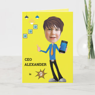 CEO Businessman BOY Foto Sensational FUN BirthdaY Karte