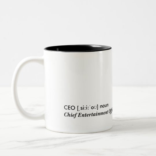 CEO - Chief Entertainment Officer Zweifarbige Tasse