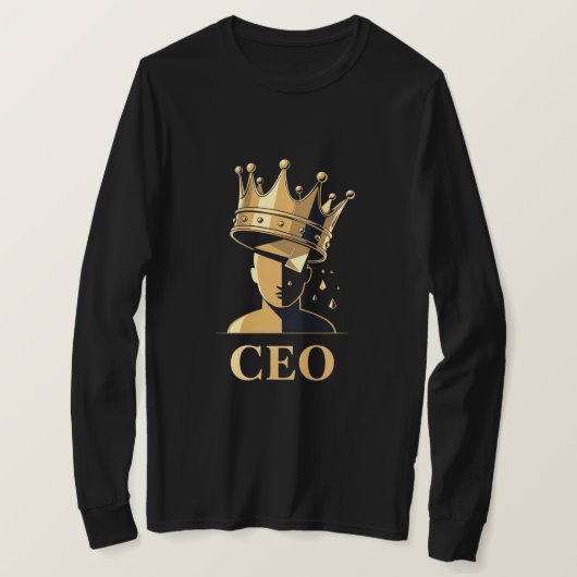 CEO Crown Graphic T-Shirt – Minimalist V2  (Design vorne)