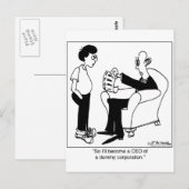 CEO einer Dummy Corp Postkarte (Vorne/Hinten)