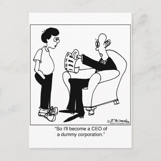 CEO einer Dummy Corp Postkarte (Vorderseite)