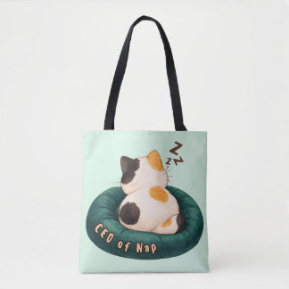 "CEO of Nap" Cat Sleeping on The Couch Tote Bag Tasche