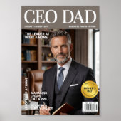 CEO Papa Personalisierter Vatertag Poster (Vorne)