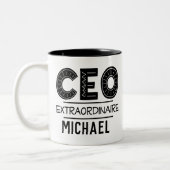 CEO Personalisiertes Geschenk für Boss Zweifarbige Tasse (Links)