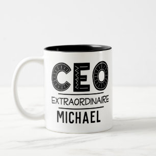 CEO Personalisiertes Geschenk für Boss Zweifarbige Tasse