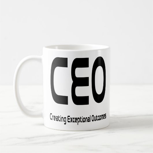 CEO-Schaffungs-außergewöhnliche Ergebnisse Kaffeetasse (Links)