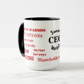 CEO Swear Words überraschend lustige Piss Peeves Tasse (Vorderseite Links)