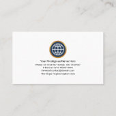 CEO von lila Polygon Crystals Paper Crease Layers Visitenkarte (Rückseite)