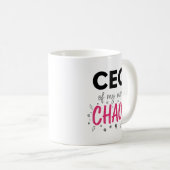 CEO von My Own Chaos Funny Female Entrepreneur Kaffeetasse (VorderseiteRechts)