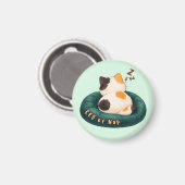 "CEO von Nap" Katze schläft auf dem Sofa Magnet (Vorderseite/Rückseite)