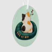 "CEO von Nap" Katze schläft auf dem Sofa Ornament (Vorderseite)