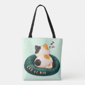 "CEO von Nap" Katze schläft auf dem Sofa Tasche (Rückseite)