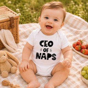 CEO von Naps Süßes modernes Geschenk zur Babyparty Baby Strampler