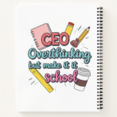 CEO von Overthinking But Make It School - Zurück i Notizblock (Rückseite)