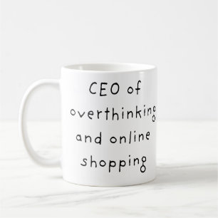 CEO von Überanalysieren Lustiger Keramik-Kaffeebec Kaffeetasse