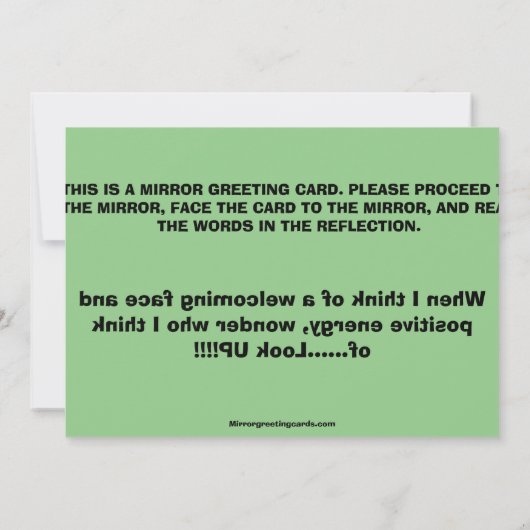 CEOFC1000U - Willkommen Gesicht (MGC URL) Vielen D Dankeskarte (Rückseite)