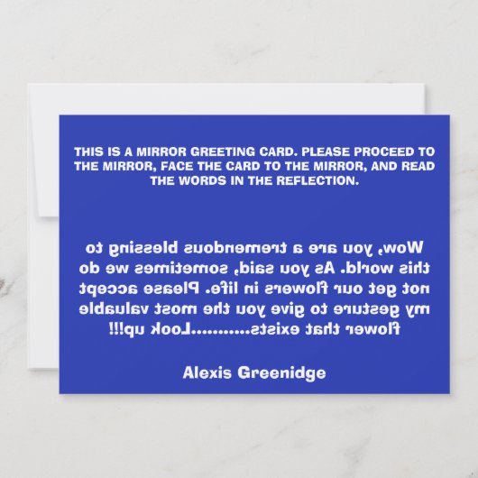 CEOFC1017 - Blume des Lebens Dankeskarte (Rückseite)