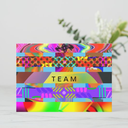 CEOFC1046ED - Team Dankeskarte (Stehend Vorderseite)