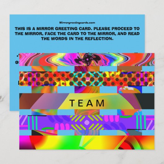 CEOFC1046ED - Team Dankeskarte (Vorne/Hinten)