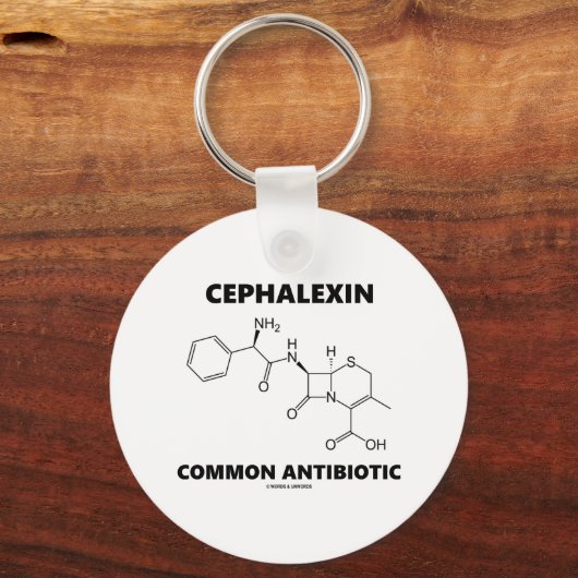Cephalexin Common Antibiotic (Chemical Molecule) Schlüsselanhänger (Vorderseite)