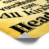 Cephalic Kopfschmerzen Pillen Print 1861 Poster (Ecke)