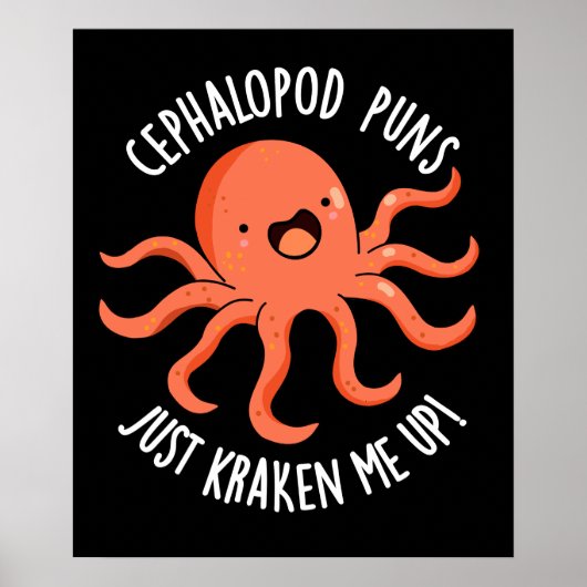 Cephalopod drückt mich einfach auf, dunkle BG Poster (Vorne)