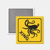 Cephalopod-Kreuzmagnete Magnet (Vorderseite/Rückseite)