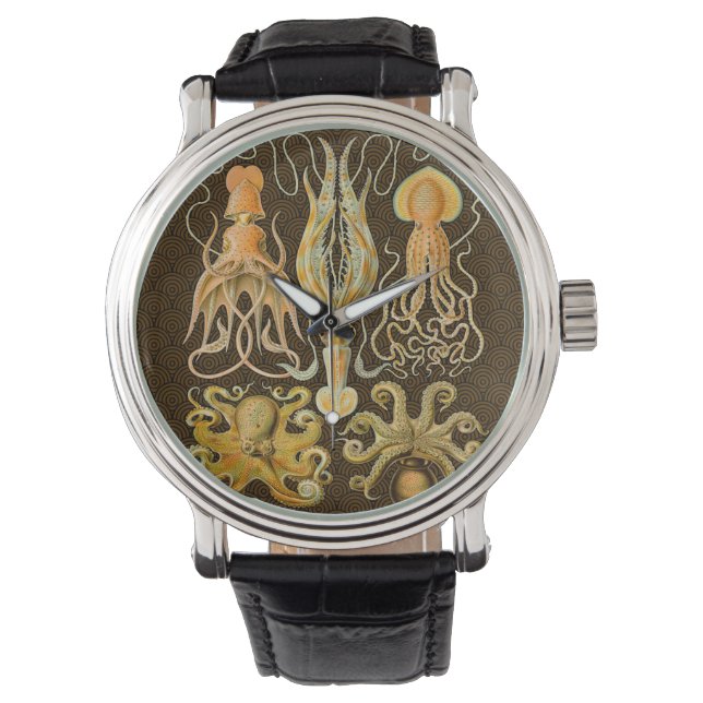 Cephalopod Octopus Tintenfisch Meeresnatur Armbanduhr (Vorderseite)