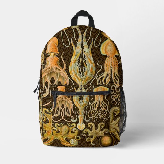 Cephalopod Octopus Tintenfisch Meeresnatur Bedruckter Rucksack (Vorderseite)