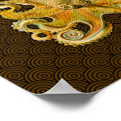 Cephalopod Octopus Tintenfisch Meeresnatur Poster (Ecke)