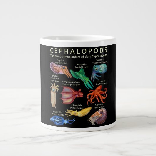 Cephalopod Octopus Tintenfisch Tintenfische Jumbo-Tasse (Vorderseite)