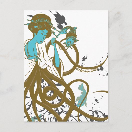 Cephalopod Sushi Postkarte (Vorderseite)