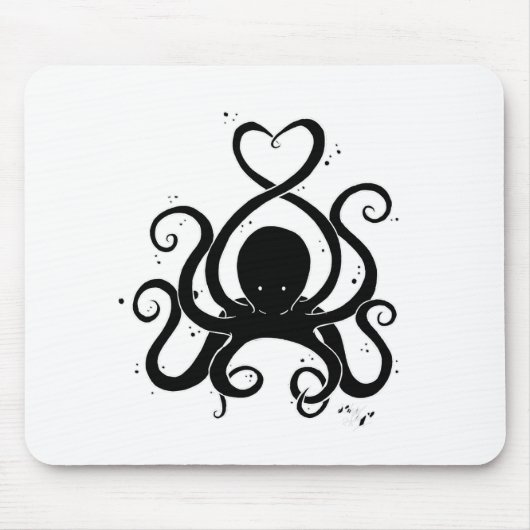 cephalove Schwarzes Mousepad (Vorne)