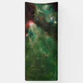 Cepheus B und C Grüner Nebel Banner (Vertikal)