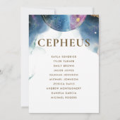 Cepheus Seating Chart Card mit Gastname (Rückseite)