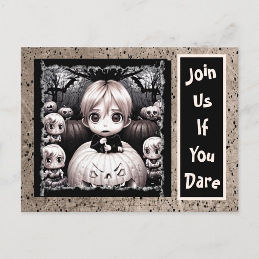 Cepy Little Child Pumpkin Patch Halloween Postkarte (Vorderseite)