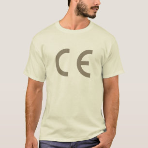 Cer-Kennzeichen-warm-grau-auf-natürlich-T-Shirt T-Shirt