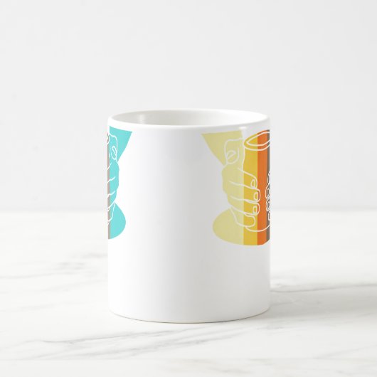 Ceramic Artist Vintage Style Pottery Kaffeetasse (Mittel)