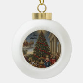 Ceramic Ball Nativity Santa Christmas Ornament (Vorderseite)
