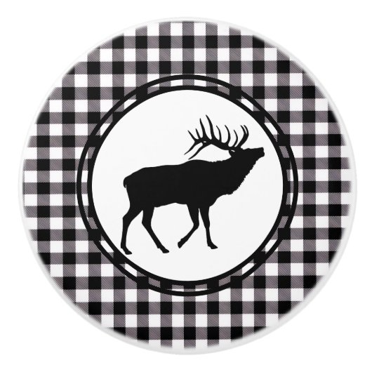 Ceramic Black Plaid Keramikknauf (Vorderseite)