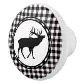 Ceramic Black Plaid Keramikknauf (Rechts)