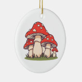 Ceramic Circle Ornament (Cute Mushrooms) (Rechts)