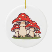Ceramic Circle Ornament (Cute Mushrooms) (Hinten)