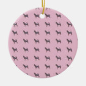 Ceramic Circle Ornament with chihuahua pattern (Vorne)