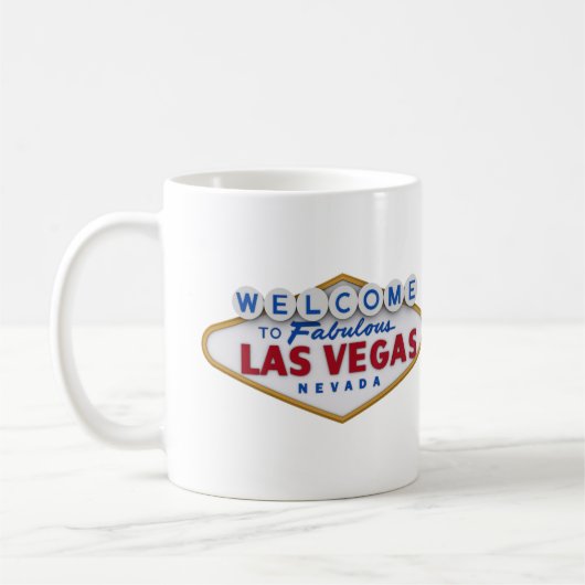 Ceramic coffee mug for Las Vegas coffee lovers Kaffeetasse (Links)