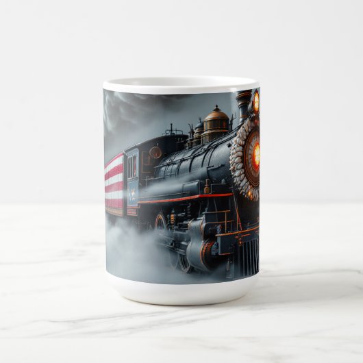 Ceramic Coffee Mug Freedom Steam Engine Kaffeetasse (Mittel)