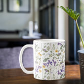 Ceramic Coffee Mug with Wraparound Flower Print Kaffeetasse