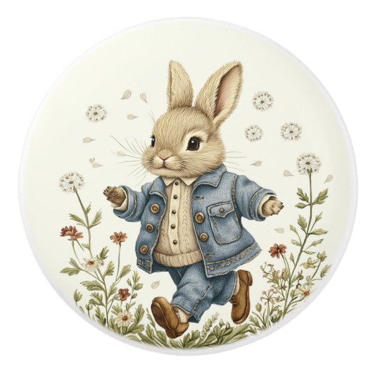 Ceramic Drawer Pull - Autumn Run Keramikknauf (Vorderseite)