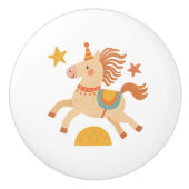 Ceramic Drawer Pull - Performing Circus Pony Keramikknauf (Vorderseite)